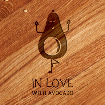 Доска для нарезки "In love with avocado" 25 см